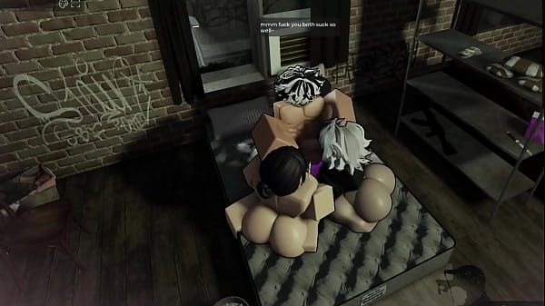 2 Roblox Sluts Take daddy'_s cock