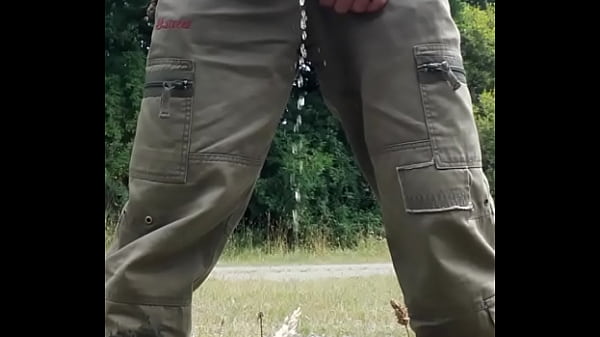 I piss and stroke my cock outdoors